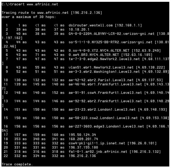 1 3 1 3 Lab Mapping The Internet Instructions It Beginner